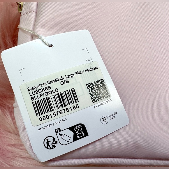 NWT Lululemon Everywhere Crossbody Bag 3L Large Blissful Pink/Gold MetalHardware - Picture 12 of 12